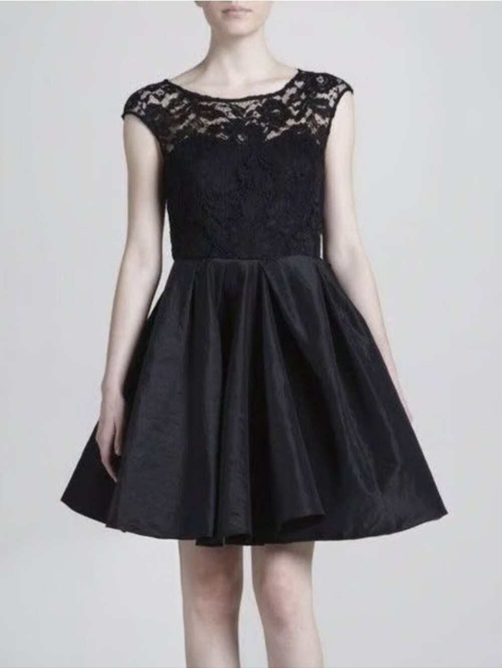 Marchesa Notte Black Lace Bodice Satin Skirt Girls Dress 14